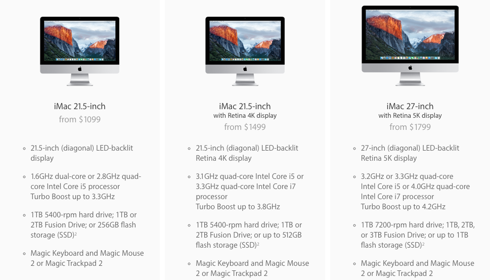 Apple product comparison
